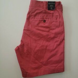New J CREW Mercantile Flex Reade Stretch Cotton Flat Front Short Size 31 7" Pink